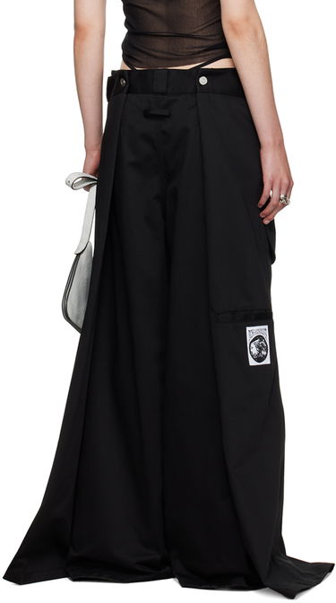 Housut Jean Paul Gaultier Oliver Edition 'The Wrap' Wide Leg Trousers Musta | 24/27-F-PA113P-C048-00, 2