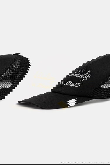 Korkki visvim goodyear ii Trucker Cap with 'In Quality We Trust' Embroidery Musta | 125103003009, 0
