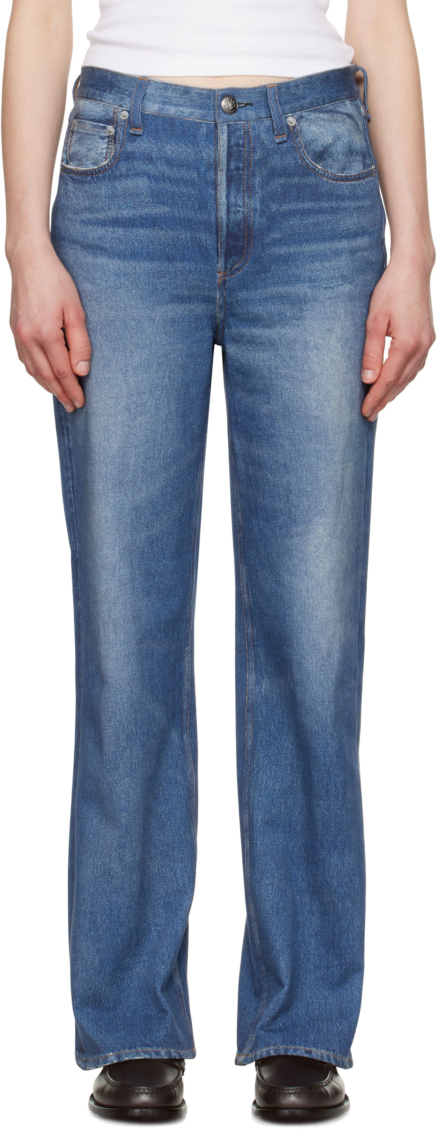 Jeans rag & bone rag & bone Miramar Terry Shea Ankle-Length Jeans Sininen | WCW25S70008200, 0