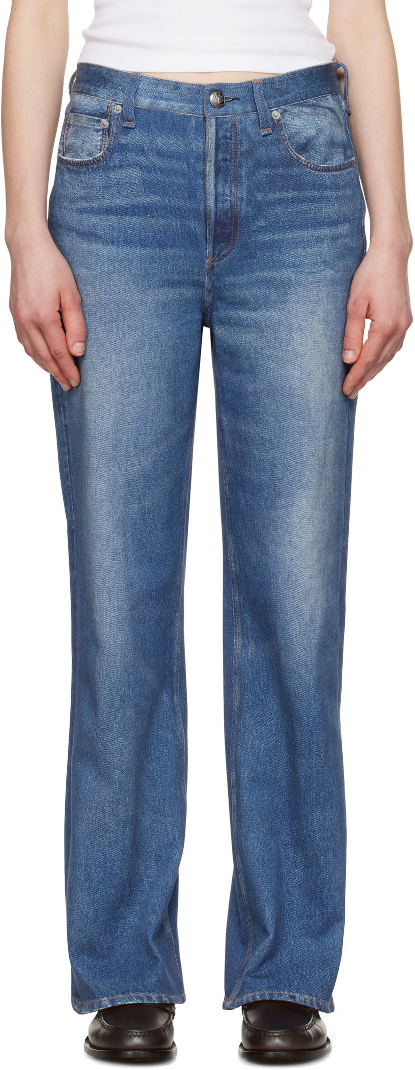 Jeans rag & bone rag & bone Miramar Terry Shea Ankle-Length Jeans Sininen | WCW25S70008200