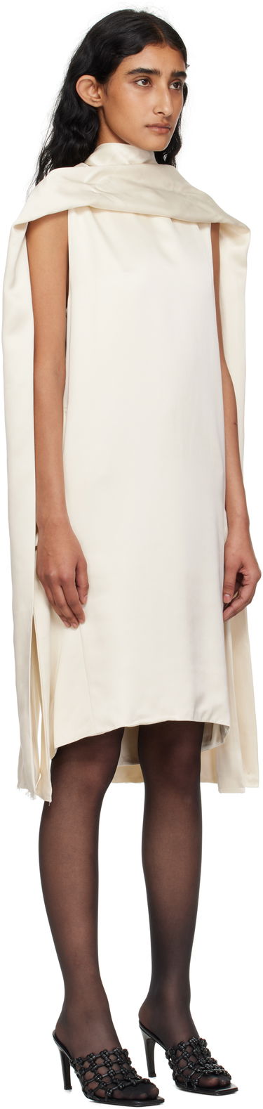 Mekko TOTEME Cocoon Scarf Minidress Musta | 253-WRD0198-FB0382, 4