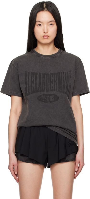 T-paita Alexander Wang Alexander Wang.t Distressed Logo T-Shirt Harmaa | 4CC2251542, 0