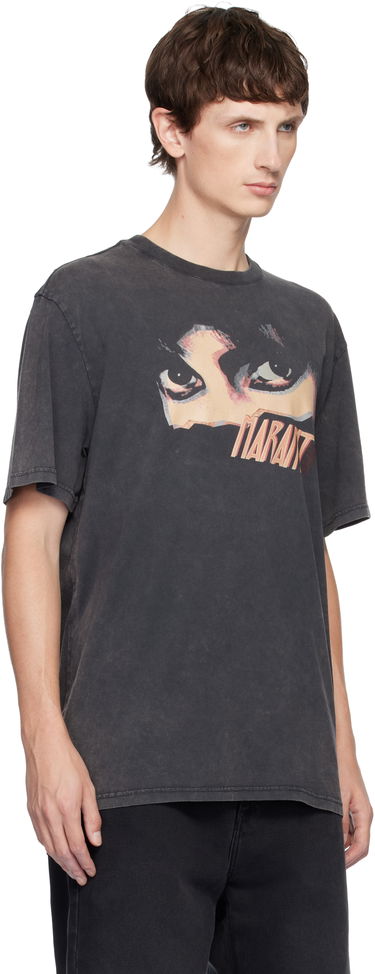 T-paita ISABEL MARANT Hugo Graphic Print Crewneck T-shirt Musta | 25ATS0149HA-C3N05H, 1