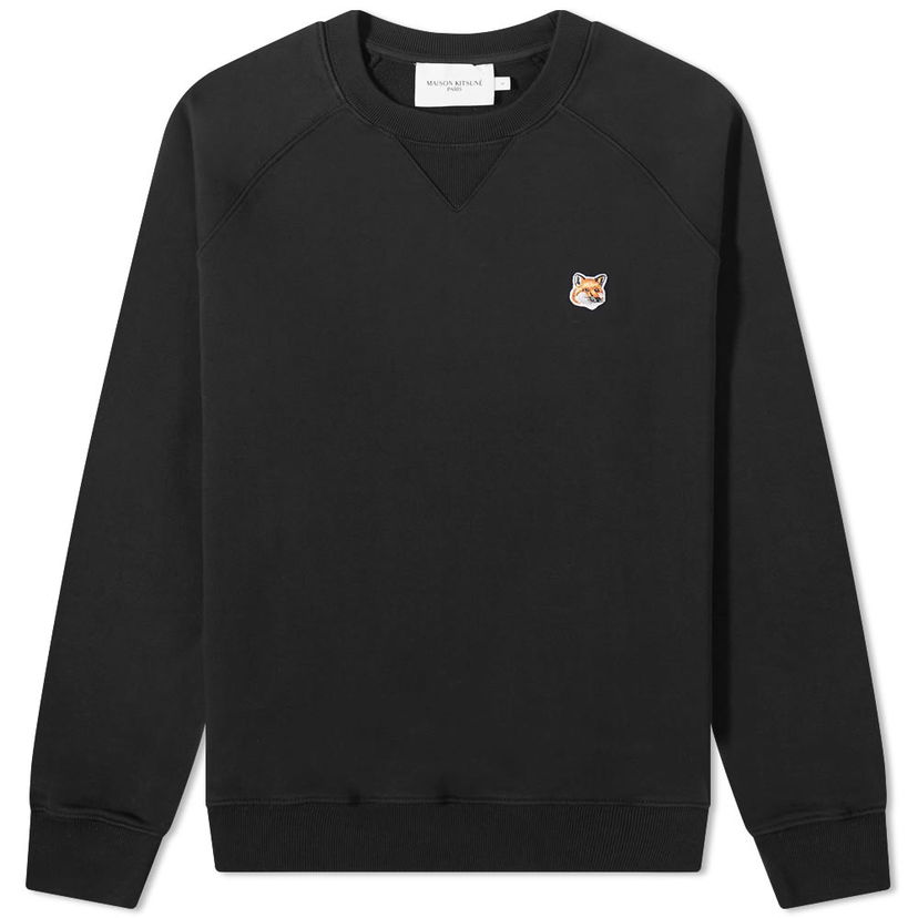 Villapaita MAISON KITSUNÉ Maison Kitsuné Classic Fox Head Patch Sweatshirt Musta | AM00303KM0001-P199