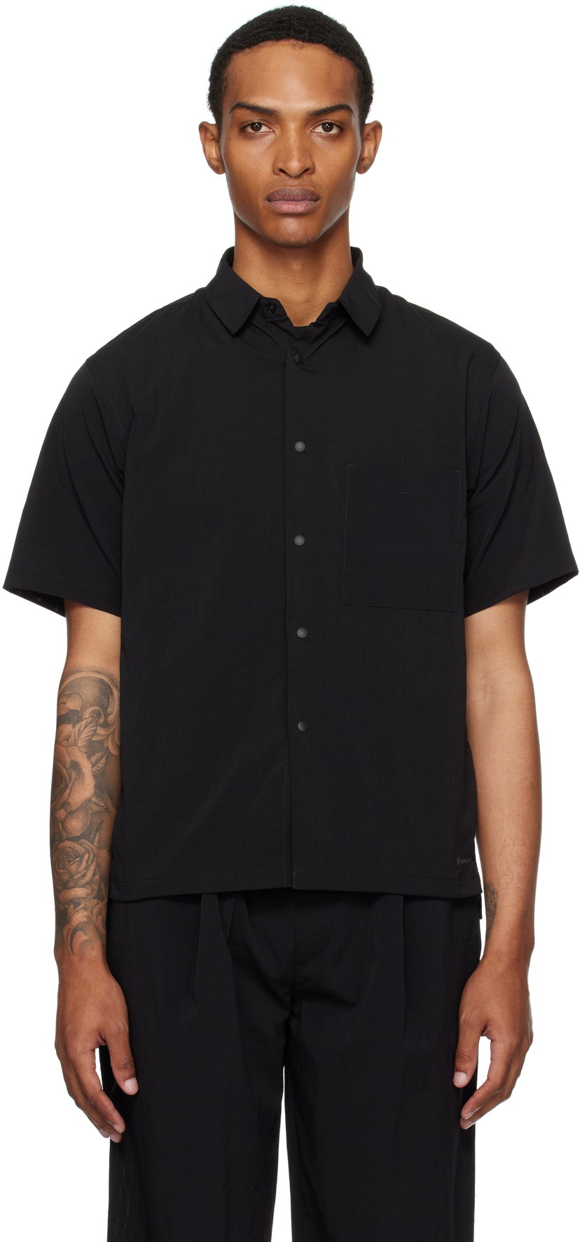 Paita Snow Peak Snow Peak Breathable Quick Dry Shirt Musta | SH-25SU002