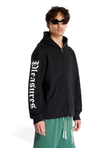 Huppari Pleasures Meditation Zip Hoodie Musta | P23SU046 BLACK