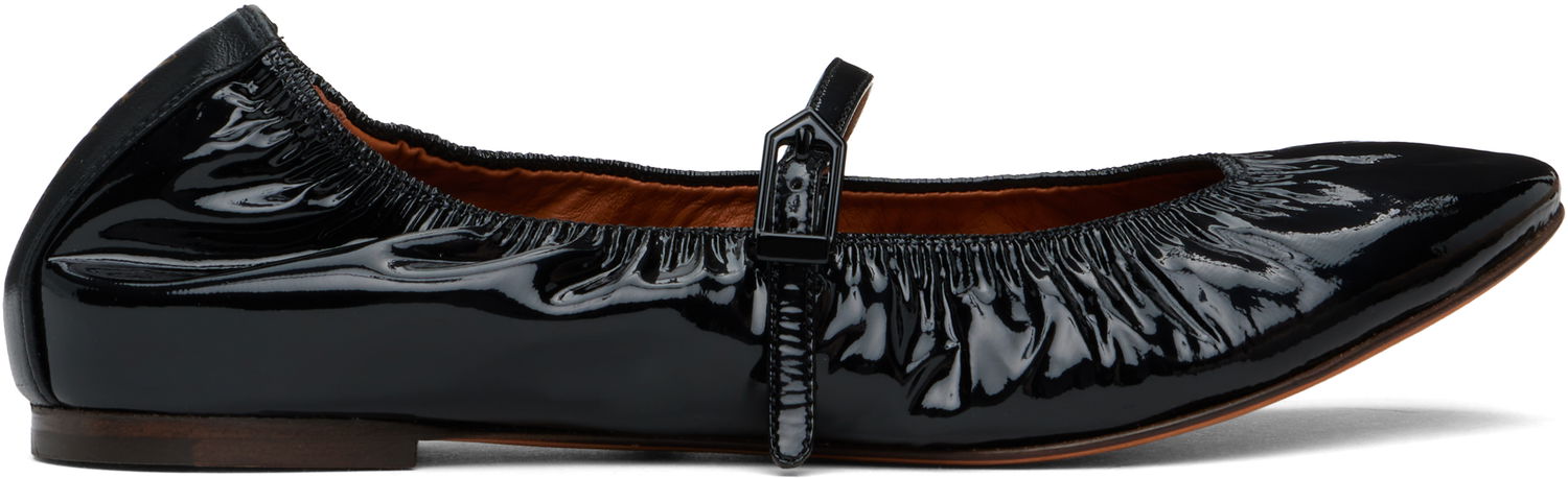 Vaatteet LANVIN Lanvin Mary Jane Glossy Leather Ballerinas Musta | FW-BAMB05-GLOS-H24, 0
