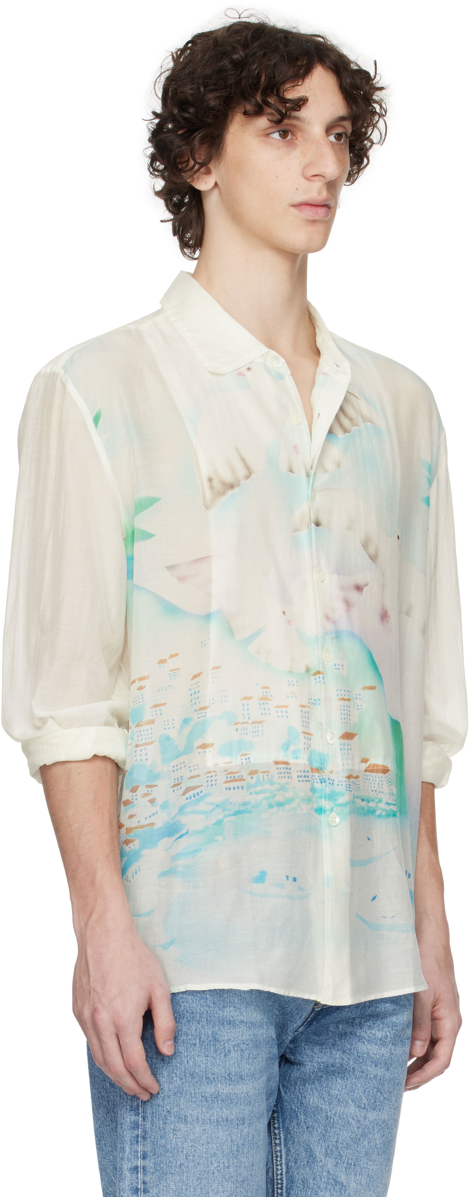 Paita OUR LEGACY Our Legacy Adorn Print Shirt Valkoinen | M2252AS, 1