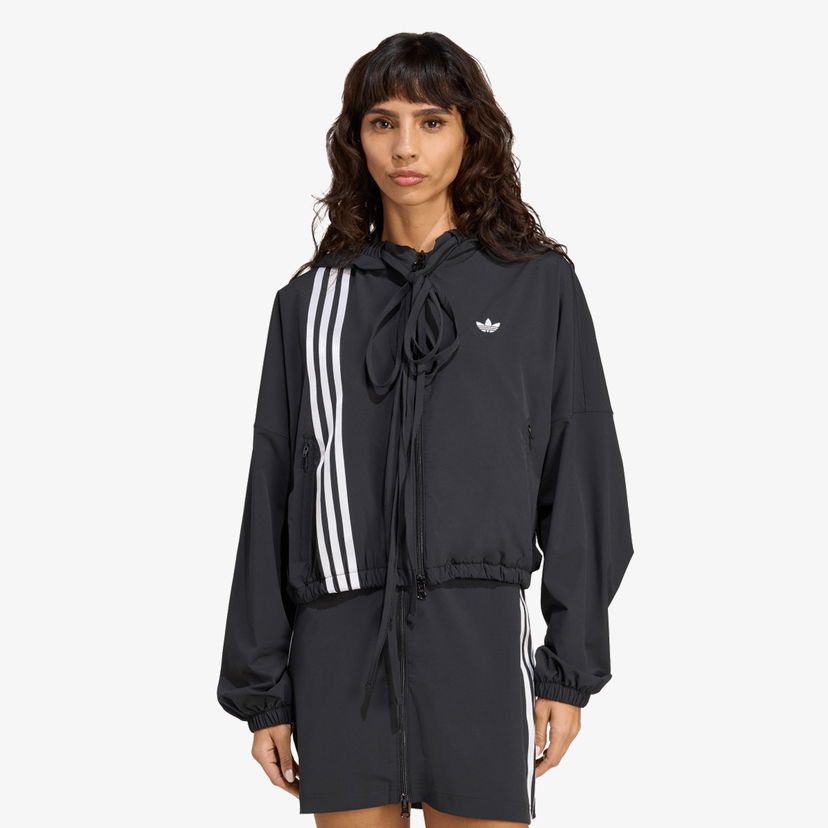 Huppari adidas Originals Ribbon Tie Cropped Track Top Musta | JX2698