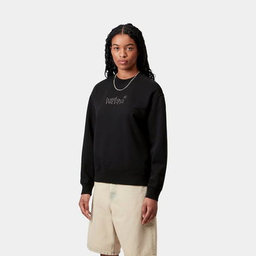 Huppari Carhartt WIP W' Wiptopia Script Sweatshirt Musta | I035515_26, 0