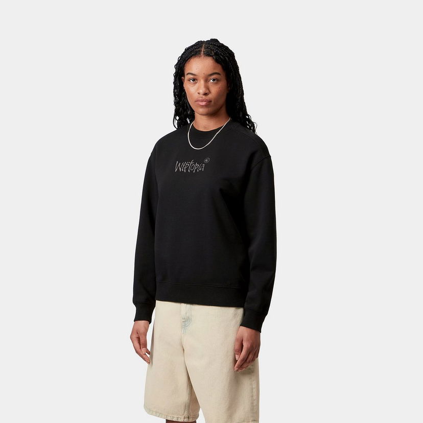 Huppari Carhartt WIP W' Wiptopia Script Sweatshirt Musta | I035515_26