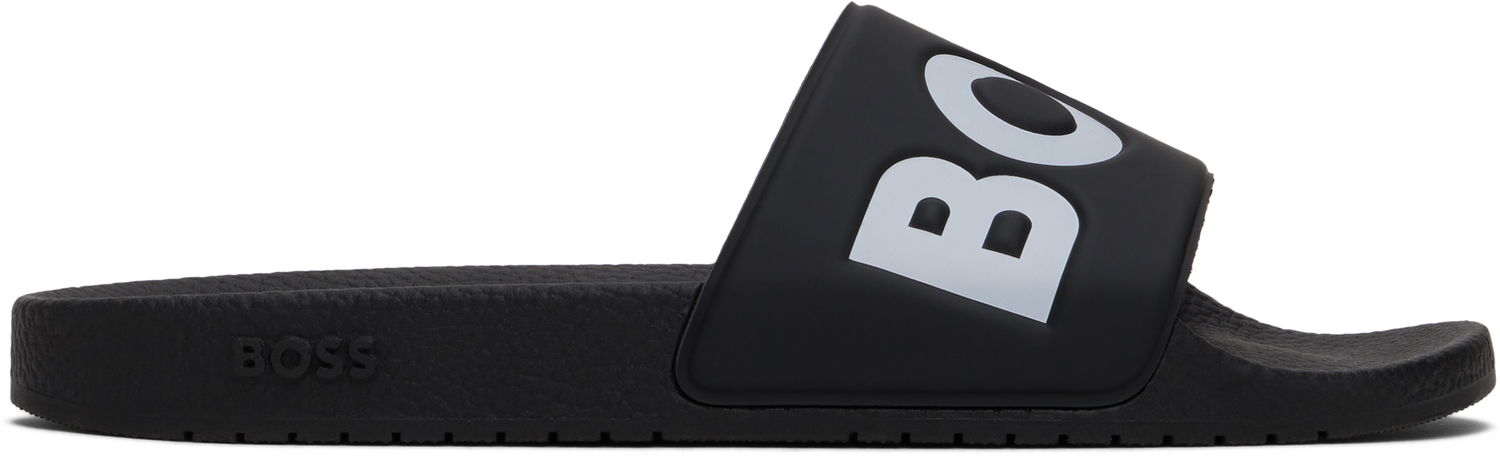 Tennarit ja kengät BOSS Large Logo Detail Pool Slides Musta | 50536835, 0