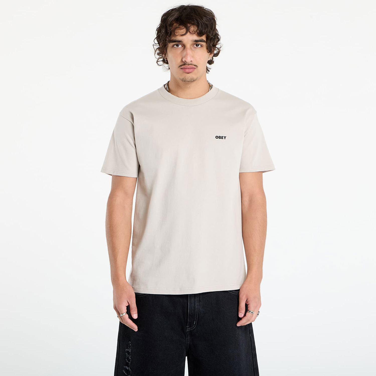 T-paita OBEY OBEY Visual Studios Tee Beige | 165264231-SIG, 0