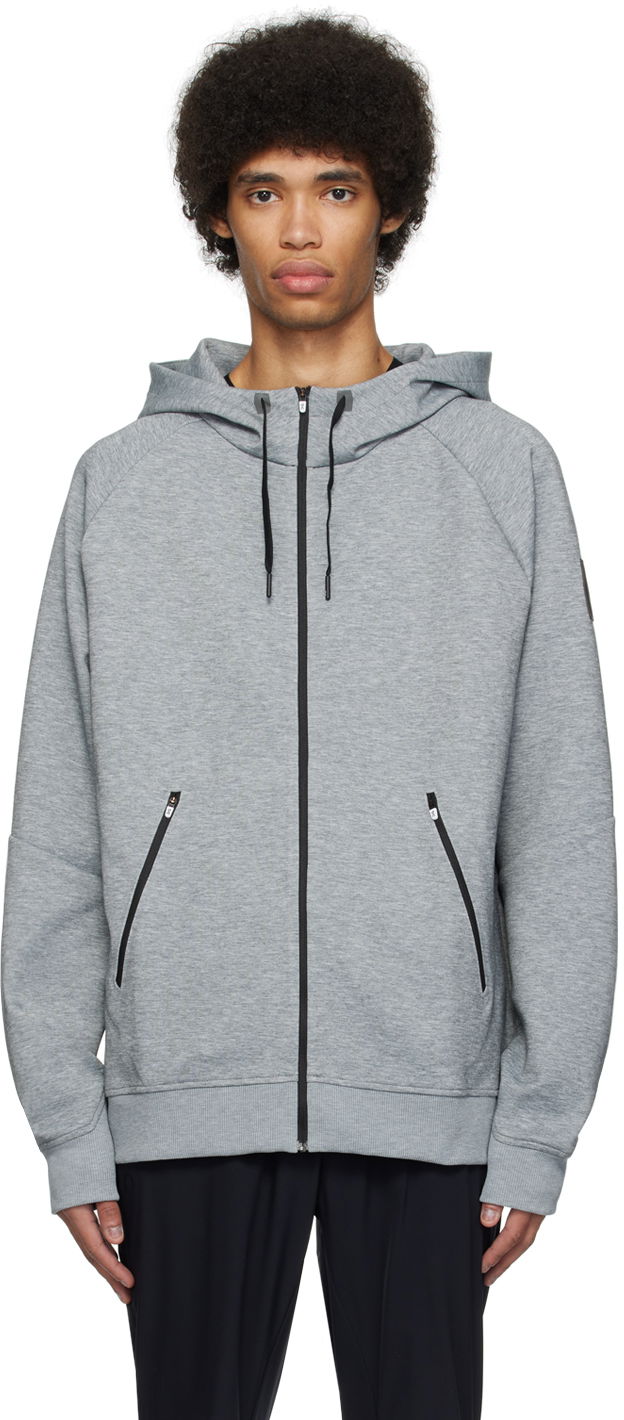 Huppari On Running Gray Zipped Hoodie Harmaa | 1ME11440423, 0