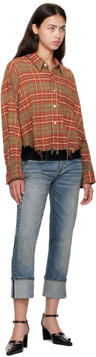 Paita R13 R13 Drop Neck Cropped Plaid Shirt Monivärinen | R13WR150-R563B, 3