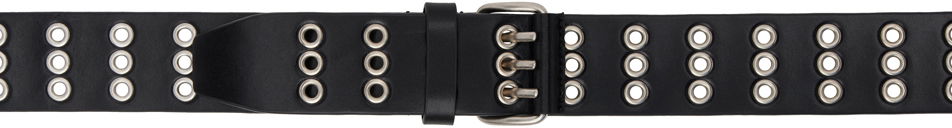 Vyöt Ann Demeulemeester Ann Demeulemeester Ezra Grommet Leather Belt Musta | 2402-U-BE11-LT128-099, 0
