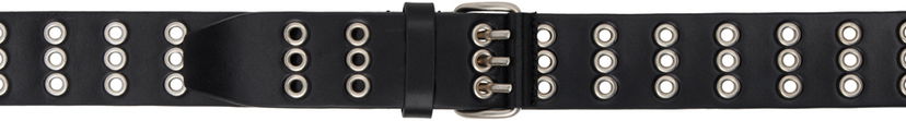 Vyöt Ann Demeulemeester Ann Demeulemeester Ezra Grommet Leather Belt Musta | 2402-U-BE11-LT128-099
