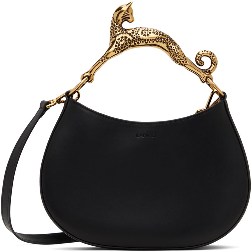 Olkalaukku LANVIN PM Cat Handle Bag Musta | LW-BGSHC1-NAPA-A21