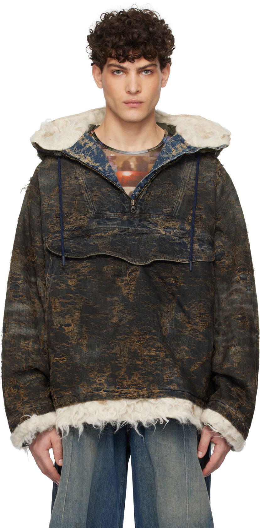 Tuulitakki Diesel Black D-Arak-Fsf Denim Jacket Musta | A15963-0ABCW-01