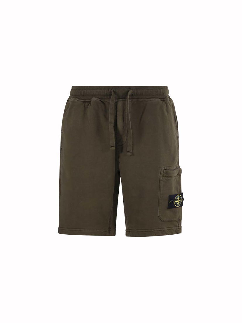 Shortsit Stone Island Fleece Logo Shorts Vihreä | 791562520