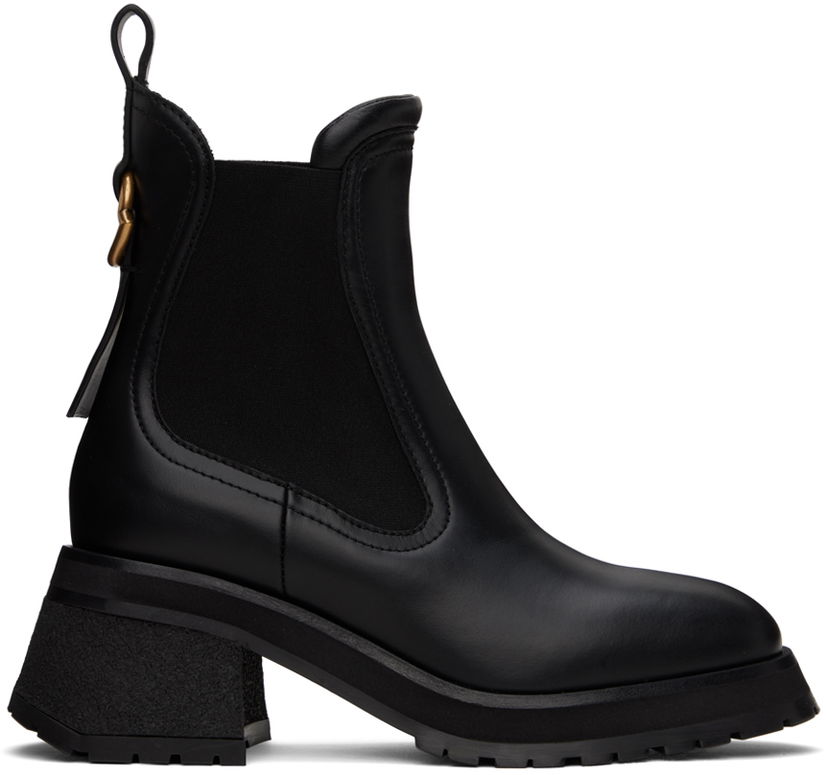 Vaatteet Moncler Black Gigi Leather Boots Musta | J109B4F00030M3777