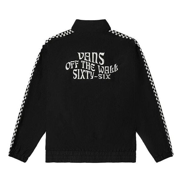 Tuulitakki Vans Grid Printing Zipper Jacket Musta | VN0A5HA5BLK, 0