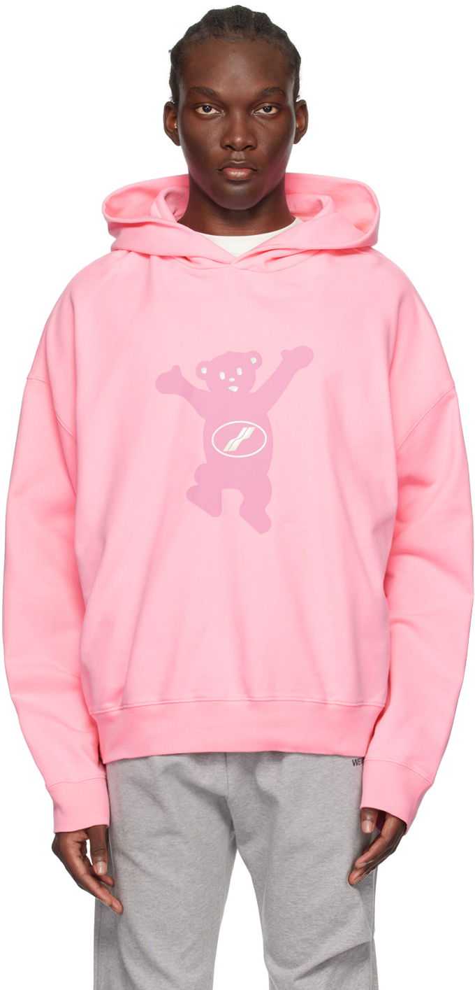 Huppari We11done Teddy Graphic Print Hoodie Vaaleanpunainen | WD-TH3-22-727-U-PK