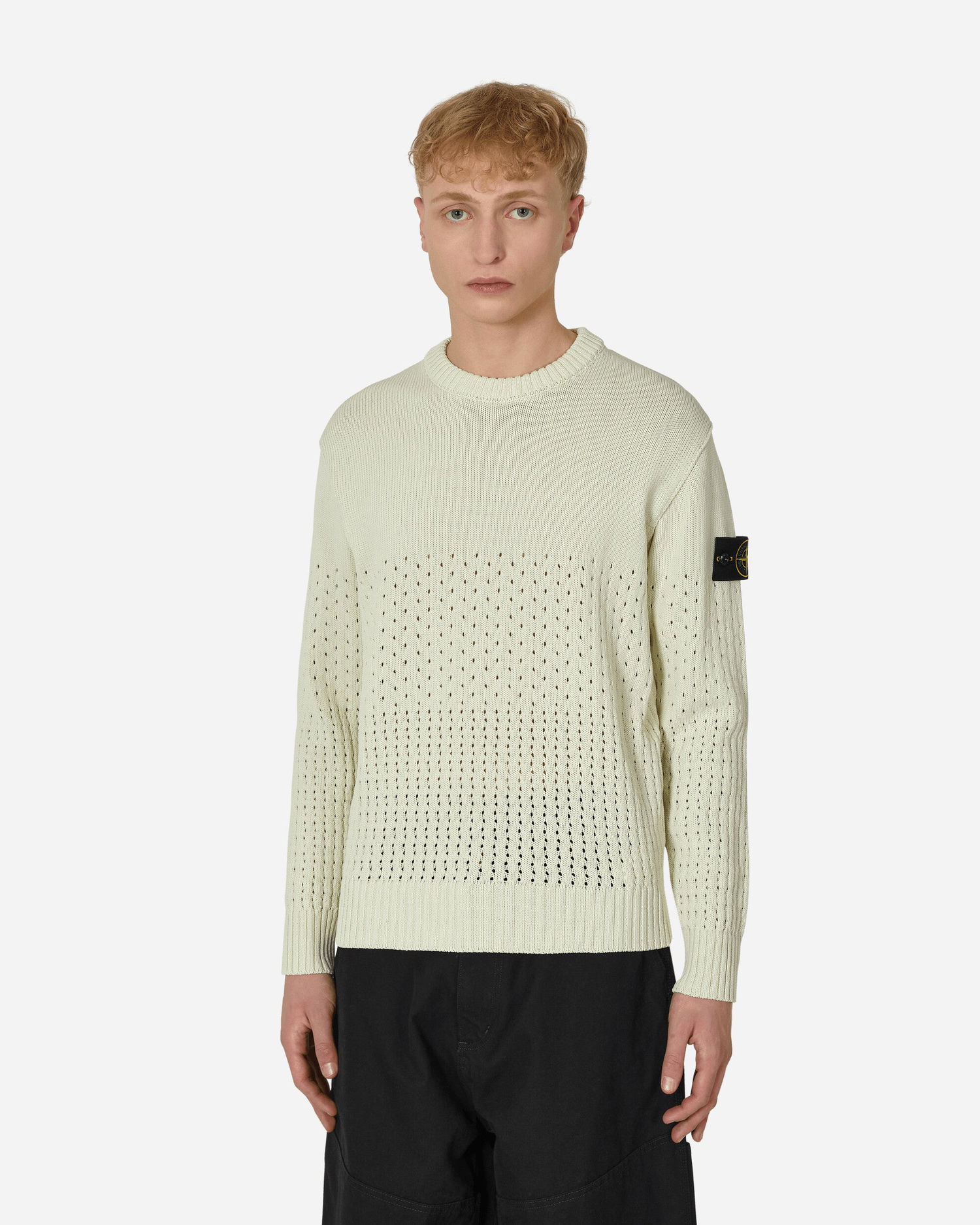 Villapaita Stone Island Perforated Crewneck Vihreä | MO7815535B5 V0052, 1