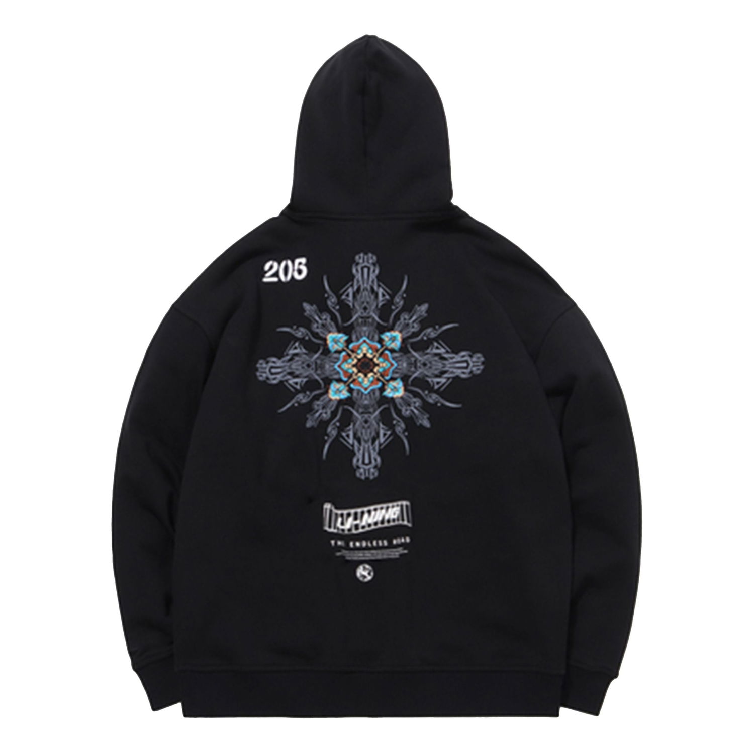 Huppari Li-Ning Cheng Feng Series x Dunhuang Museum Crossover Pullover Hoodie Musta | AWDQC51-3, 0