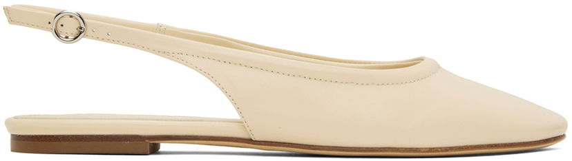 Asusteet Aeyde Aeyde Dani Slingback Flats Beige | A11-FL-MNLR08FL15-SS24-100-007