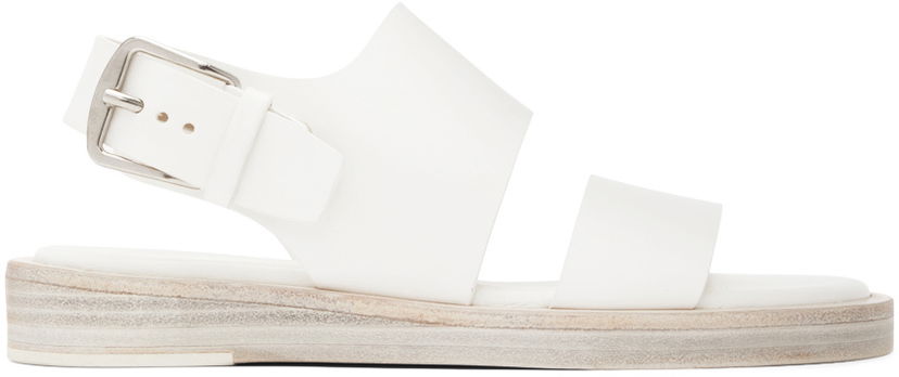 Shortsit Ann Demeulemeester Ann Demeulemeester Lore Flat Sandals Valkoinen | 2201-W-S01-390-001