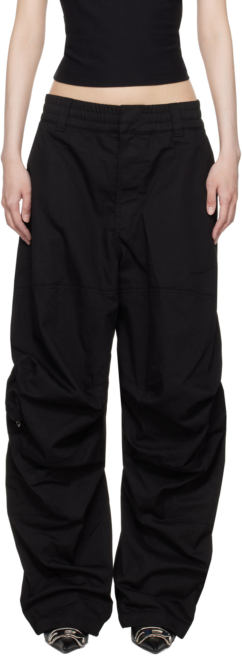 Cargo housut Diesel P-Arne-Fem-P2 Cargo Pants Musta | A15324 0AJEB