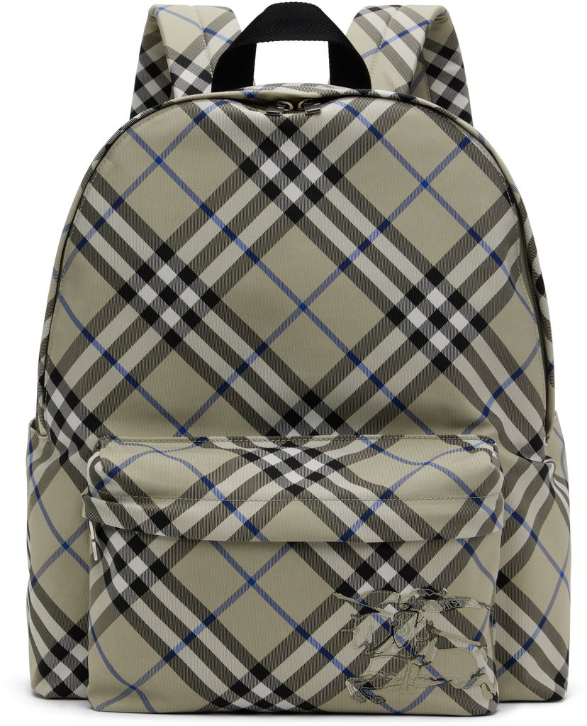 Reppu Burberry Check Backpack Vihreä | 8091333