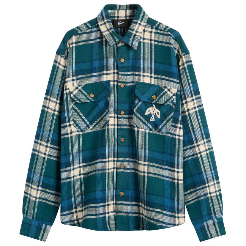 Paita By Parra Crow Flannel Shirt Vihreä | 54330-PGN