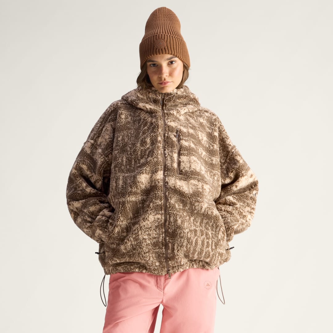 Takki adidas Performance adidas by Stella McCartney Printed Fleece Jacket Ruskea | JM3675, 0