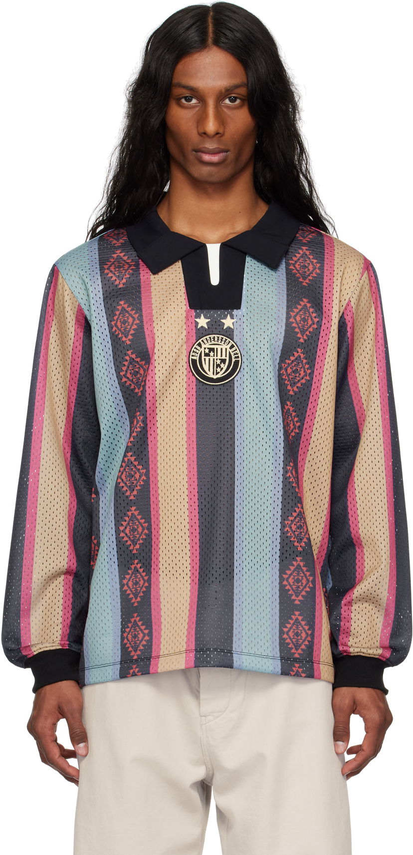 Jersey Andersson Bell Andersson Bell Navajo Stripe Long Sleeve Polo Monivärinen | atb1297m