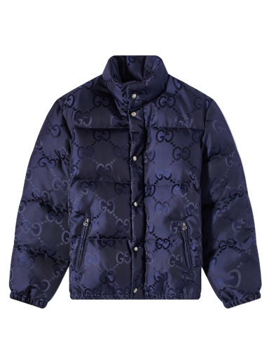 Puffer takki Gucci Horse Bit Monogram Harrington Jacket Tummansininen | 694161-Z8A53-4348