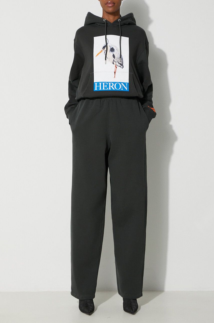 Verryttelyhousut HERON PRESTON Sweatpants With Print Musta | HWCH006F23JER0011001, 0