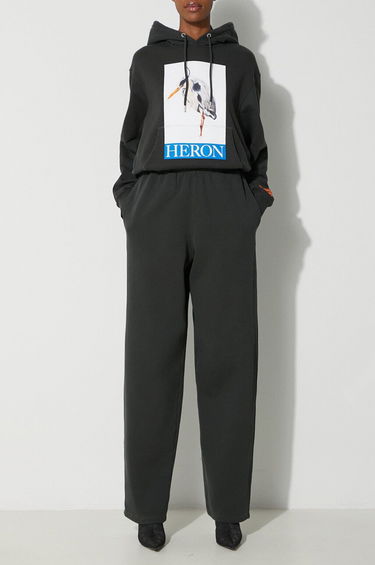 Verryttelyhousut HERON PRESTON Sweatpants With Print Musta | HWCH006F23JER0011001, 0
