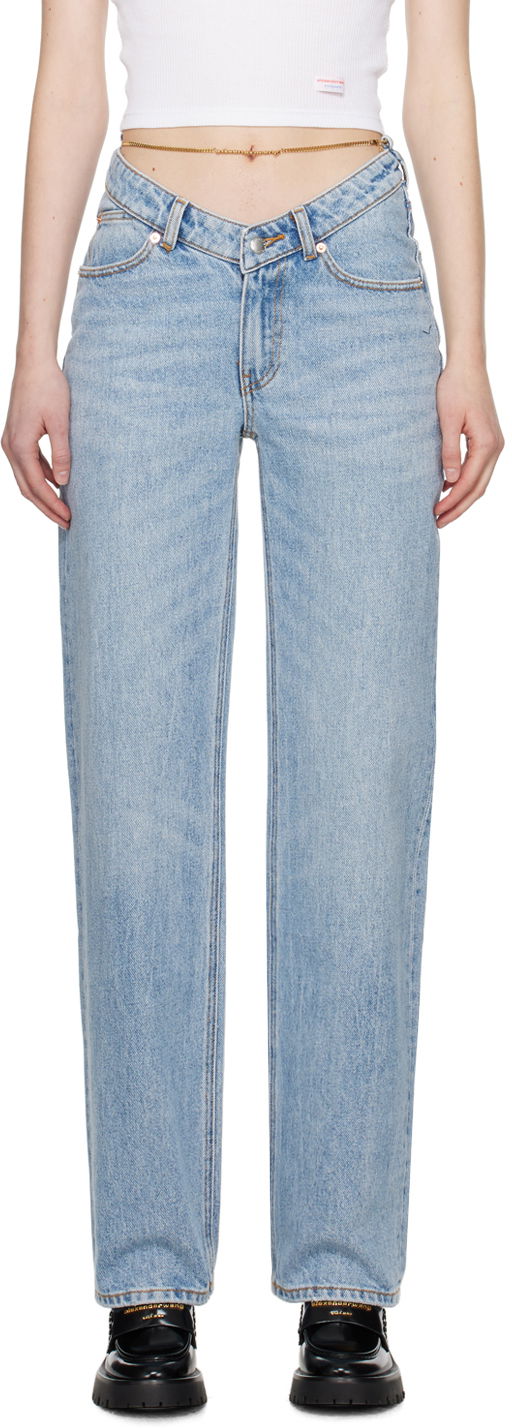 Jeans Alexander Wang Nameplate V-Front Jeans Sininen | 4DC1244208