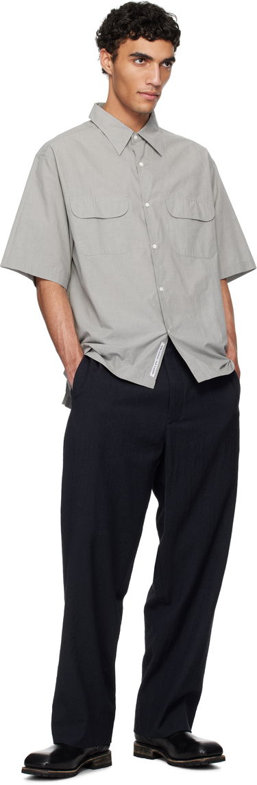 Paita NANAMICA nanamica Regular Collar End on End Short Sleeve Shirt Harmaa | S25SG075U, 3
