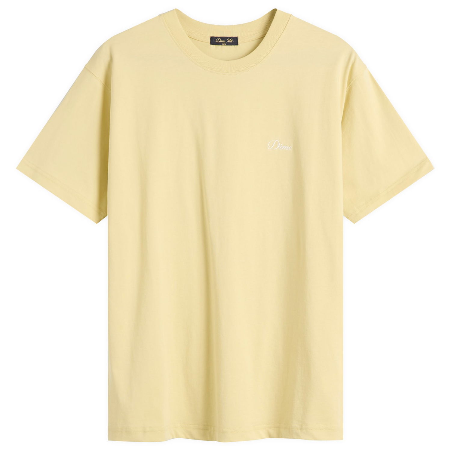 T-paita Dime Dime Cursive Small Logo T-Shirt, Size Large Keltainen | DIMEFA2544CRE, 1