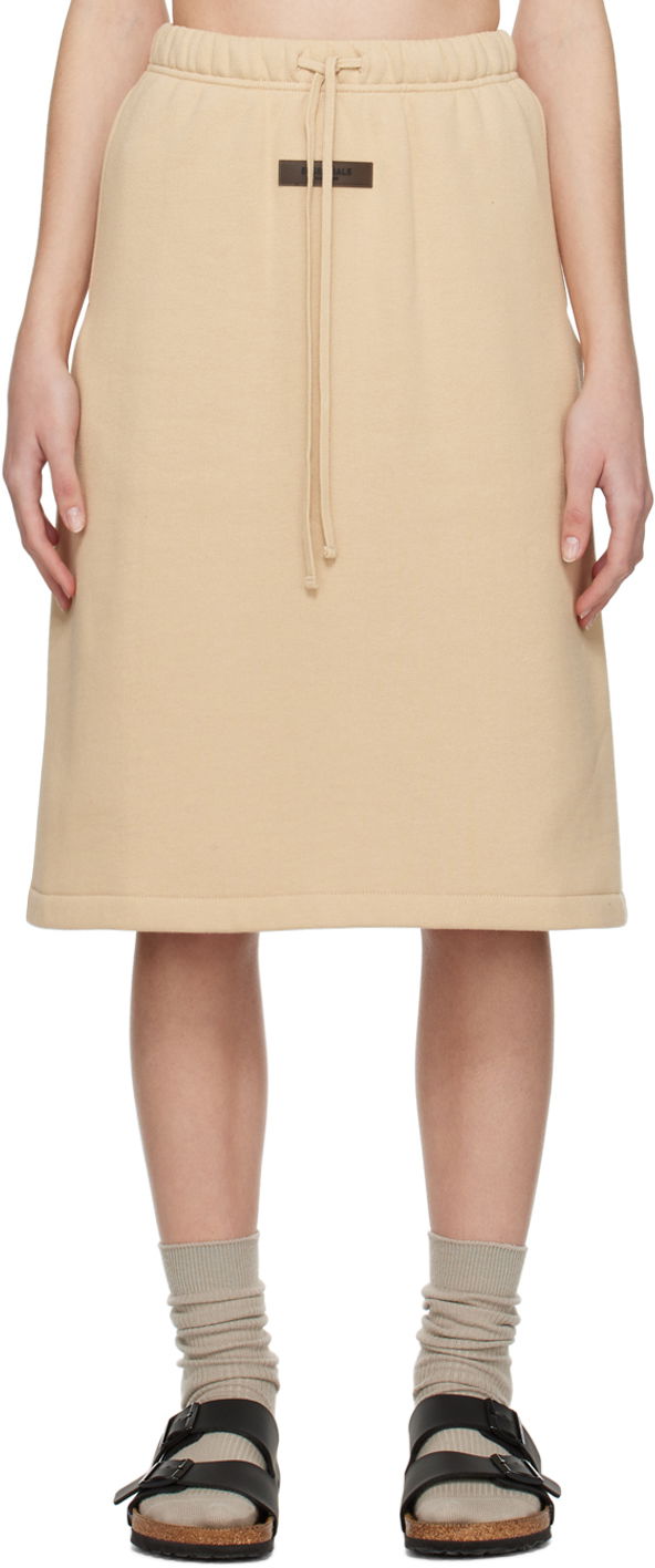 Hame Fear of God Fear of God ESSENTIALS Drawstring Midi Skirt Beige | 160BT225034FW