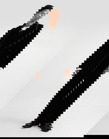 Takki Dolce & Gabbana Dolce & Gabbana Double-Breasted Velvet Jacket Musta | G2VO8TFUVG7N0000, 1