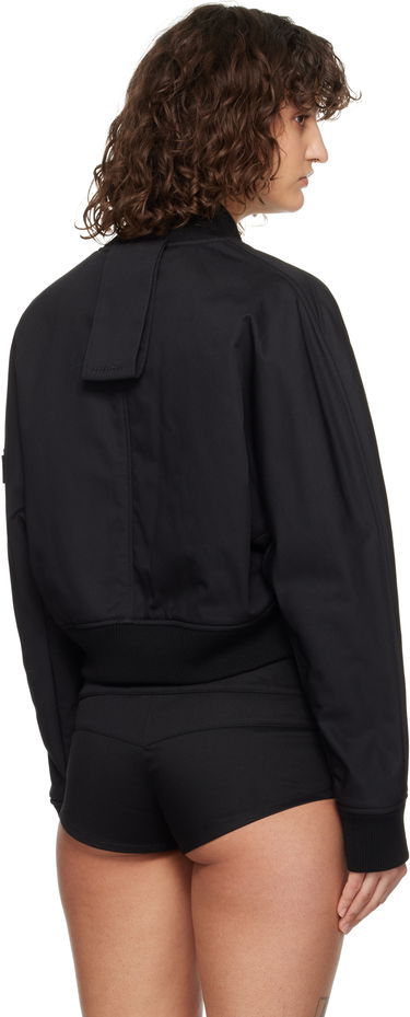 Bomber-takki Courrèges Courrèges Cropped Scuba Bomber Jacket Musta | 125CBL265PL0177, 2