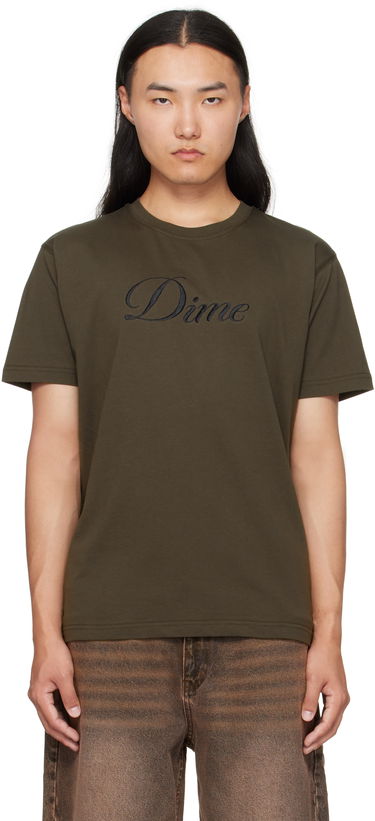 T-paita Dime Dime Cursive T-Shirt Vihreä | DIMEFA2574BLK, 0