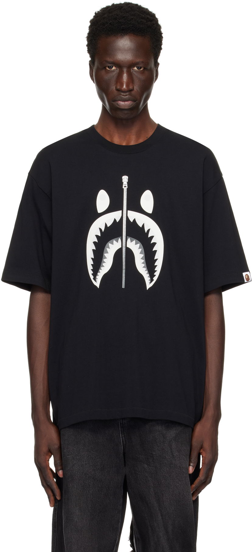 T-paita BAPE Shark #1 Graphic T-Shirt Musta | 001TEK701311M
