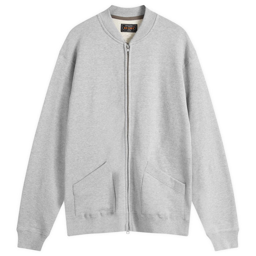 Villapaita BEAMS Beams Plus Jersey Zip Bomber Jacket Harmaa | 3813-0193-048-15