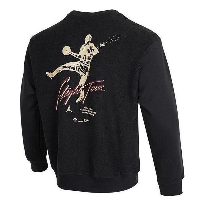 Huppari Jordan Flight Heritage Graphic Print Sweatshirt Musta | DV1620-045