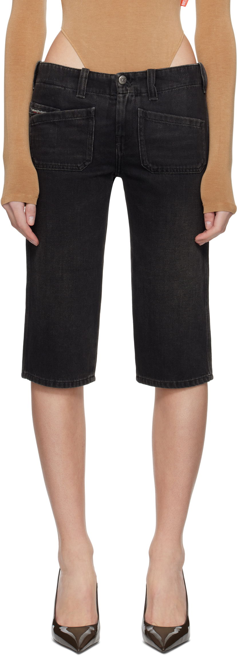 Shortsit Diesel Diesel De-Keate Denim Shorts Musta | A16358 09J96